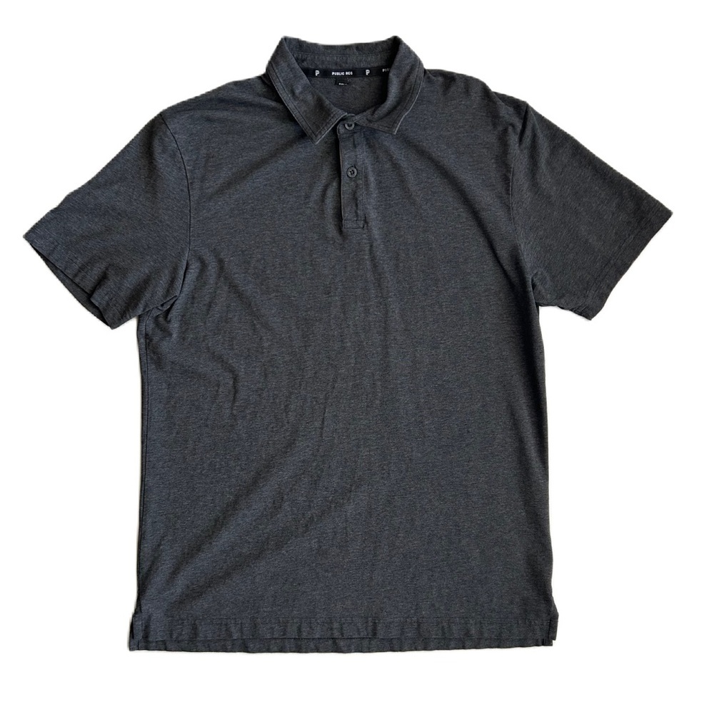 Public Rec Men's Gray‎ Pima Cotton Short Sleeve Go-To Polo Shirt Large